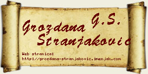 Grozdana Stranjaković vizit kartica